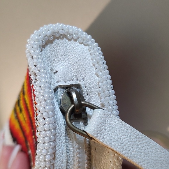 Beaded Change Purse-Native American Inspired Design-Red/White/Orange/Yellow - Picture 8 of 8